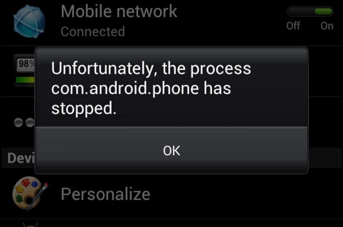 Ошибка процесса андроид. Ошибка андроид. Процесс com.Android.Phone остановлен. Unfortunately Android has stopped. Процесс com.Android.Phone остановлен что делать Samsung.
