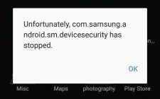 Galaxy S7 Edge SM Device Security stopped
