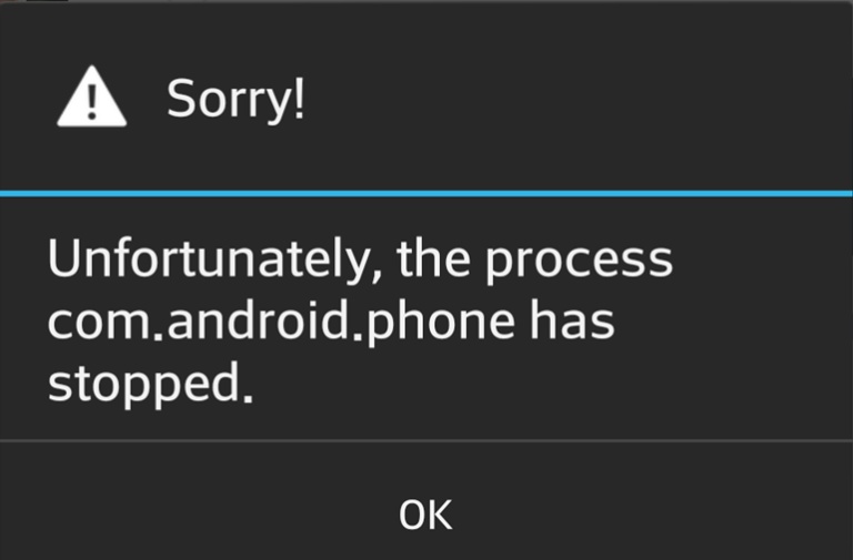 How to Fix “Unfortunately the Process.com.android.phone Has Stopped”