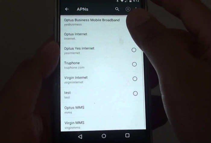 Nexus 5 apn settings