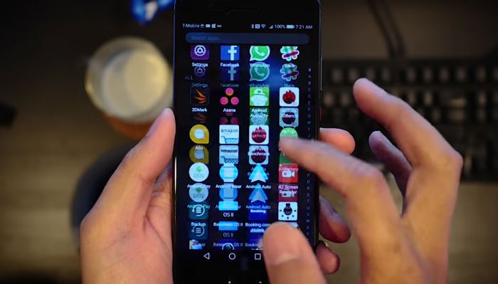 Huawei P10 apps home screen