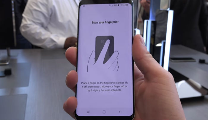 Samsung Galaxy S8 Plus fingerprint scanner