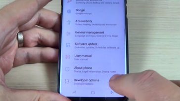 Samsung Galaxy S8 developer options usb debugging
