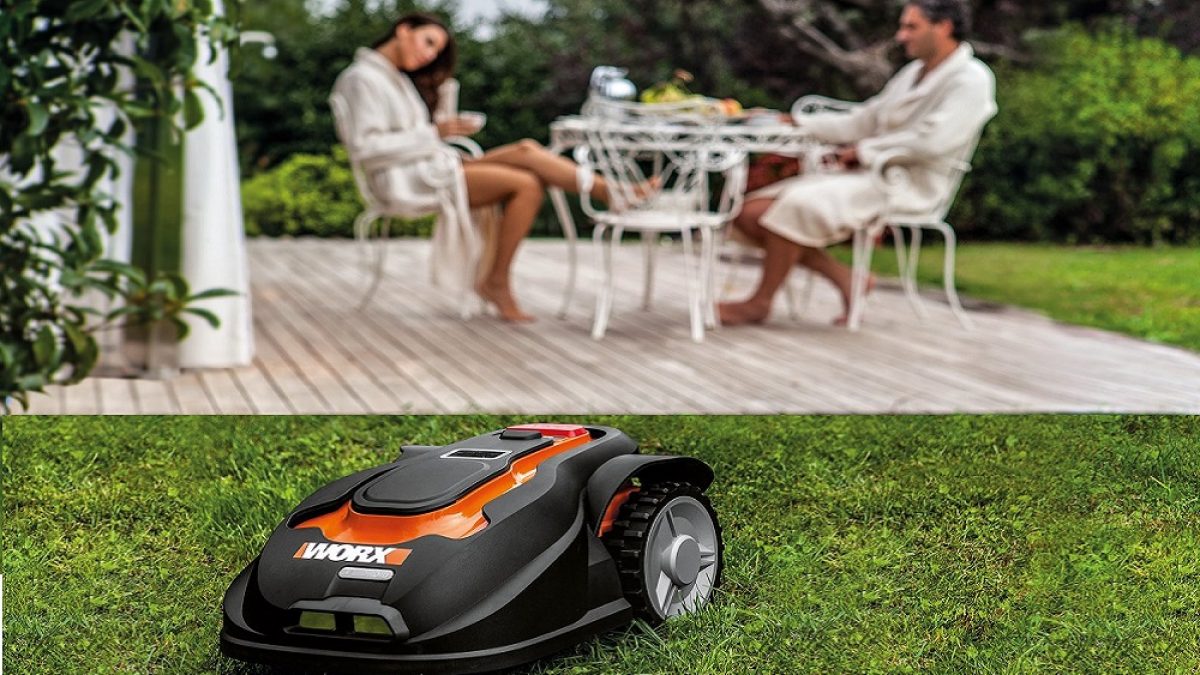 WORX WG794 Landroid Pre-Programmed Robotic Lawn Mower with Rain Sensor and Safety Shut-Off 