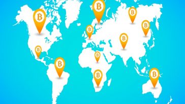 world map bitcoin