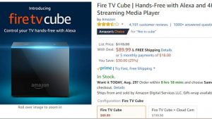 Amazon Fire TV Cube $30 Off Sale For Limited Time