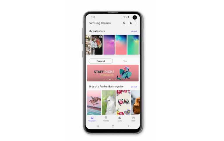 How to change Samsung Galaxy S10e Wallpaper