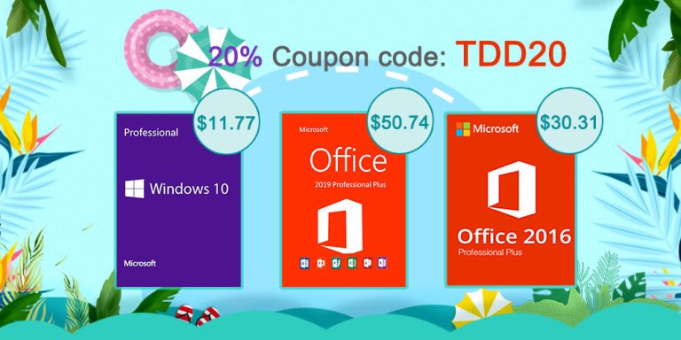 Windows 10 Pro, Office 2016, Office 2019 Activation Key Up to 85% Off Sale [Deal]