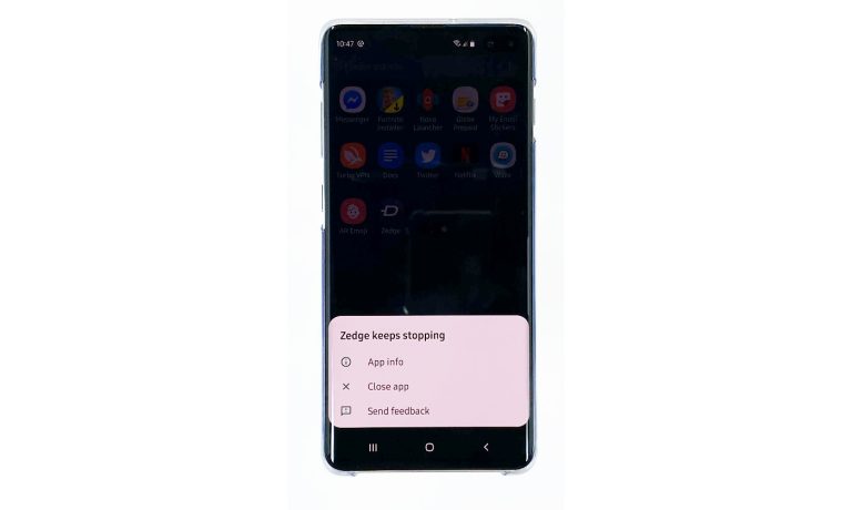 Zedge keeps stopping on Samsung Galaxy S10 Plus. Here’s the fix.