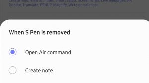 How to customize Galaxy Note10+ S Pen | options to change when removing S Pen with Air Command