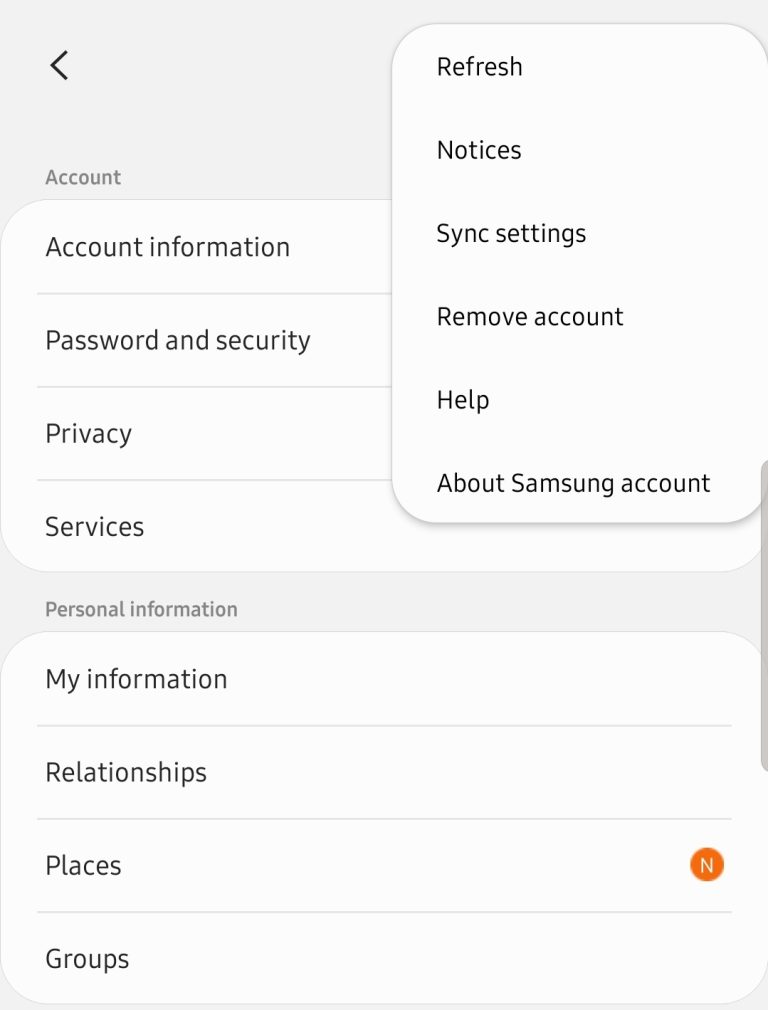How to add or remove Samsung account on Galaxy Note10+