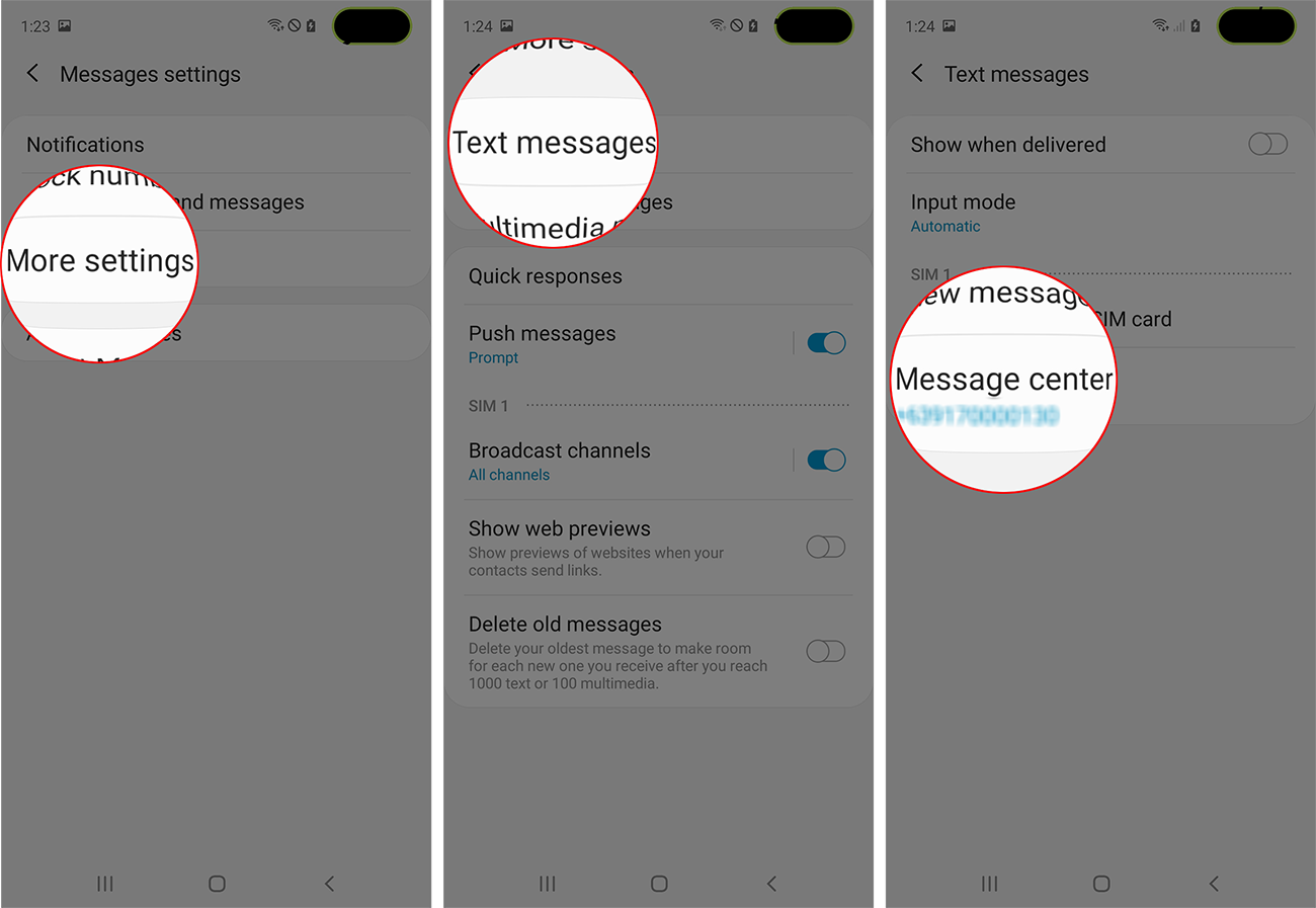 galaxy s10 can't send text messages MCN