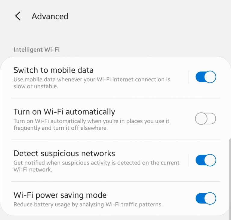 How to use Galaxy Note10+ Intelligent Wifi