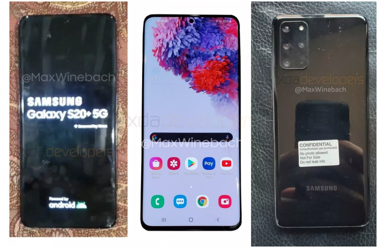 Samsung Galaxy S20+ Leaks out in Live Images, Confirming the Name in the Process