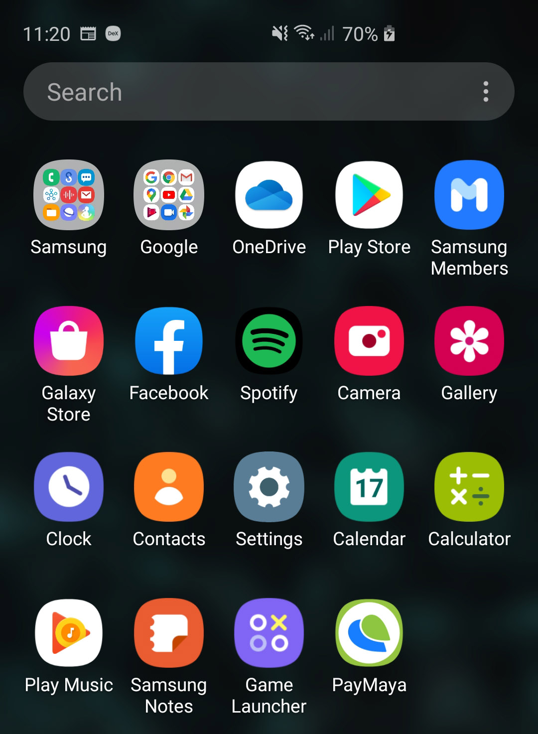 reset apps on galaxy s20 app drawer