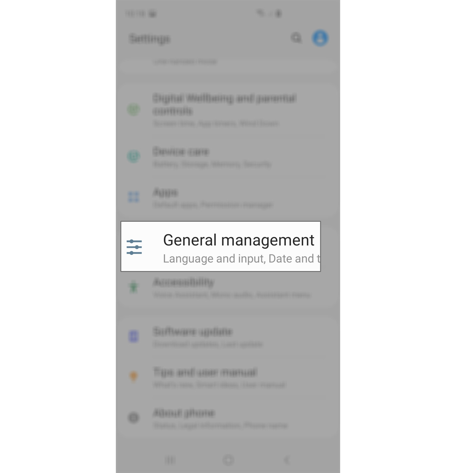 reset network settings galaxy s20 general management