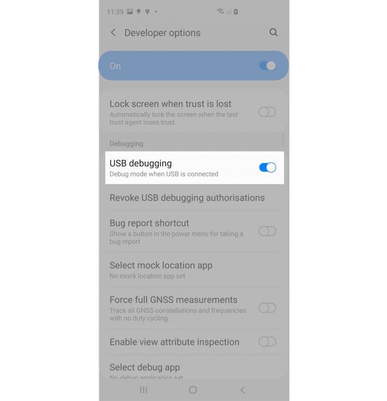 How to Access Developer Options and Enable USB Debugging on Galaxy S10
