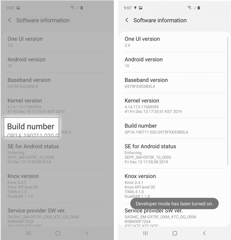 How To Enable Developer Mode On Galaxy S10