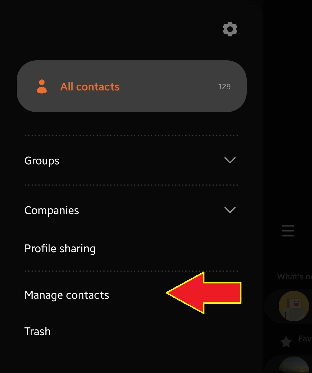 Manage contacts 1