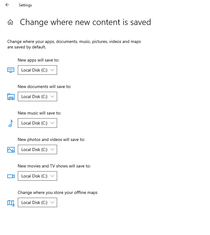 change where new content is saved