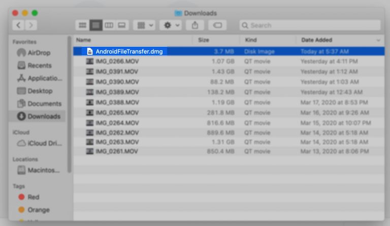 file transfer android with mac