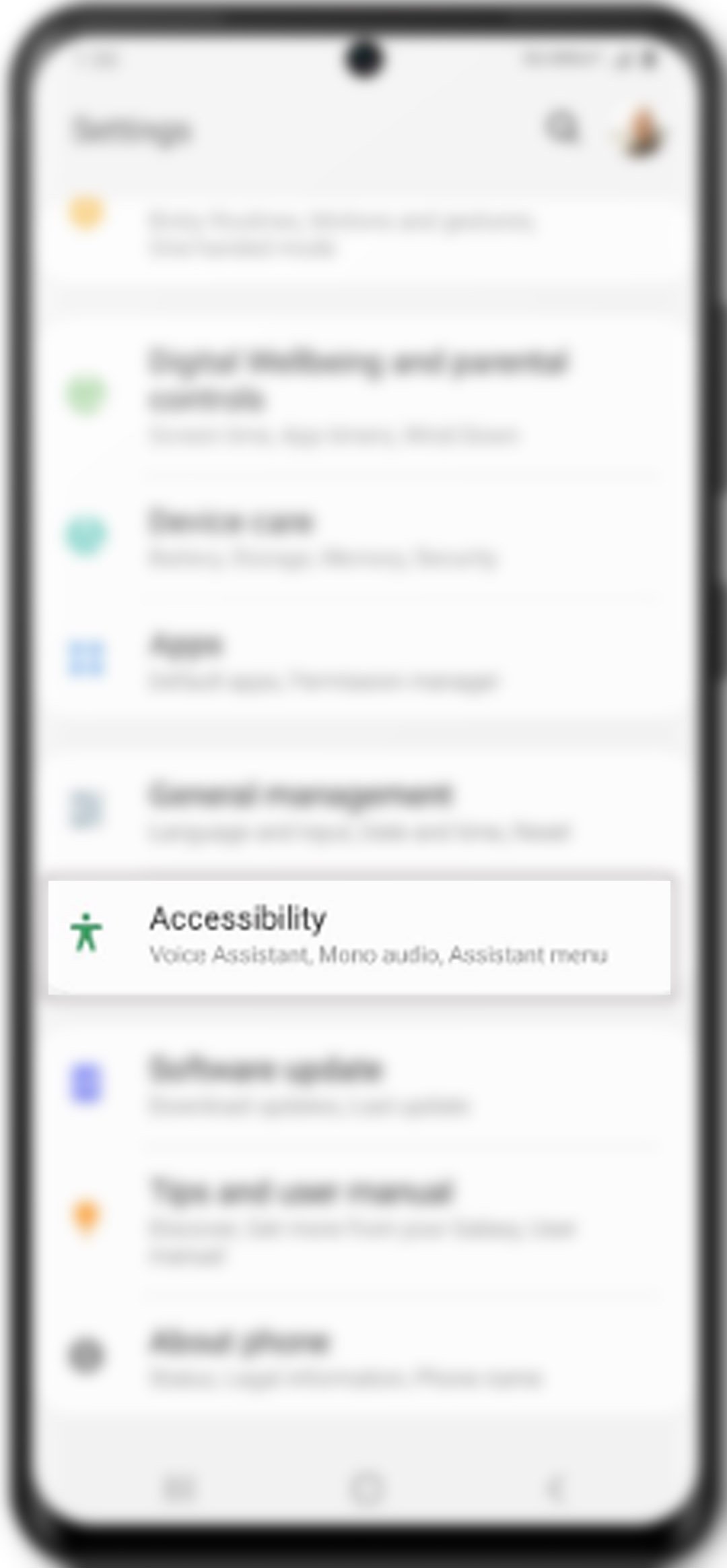change galaxy s20 font size and style - accessibility settings