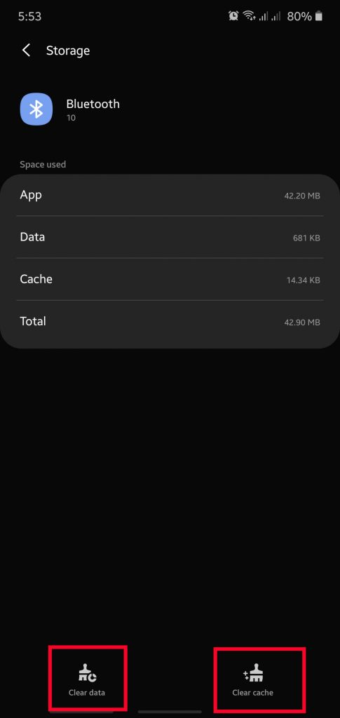 clear app cache