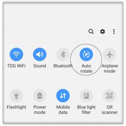 auto rotate samsung a50