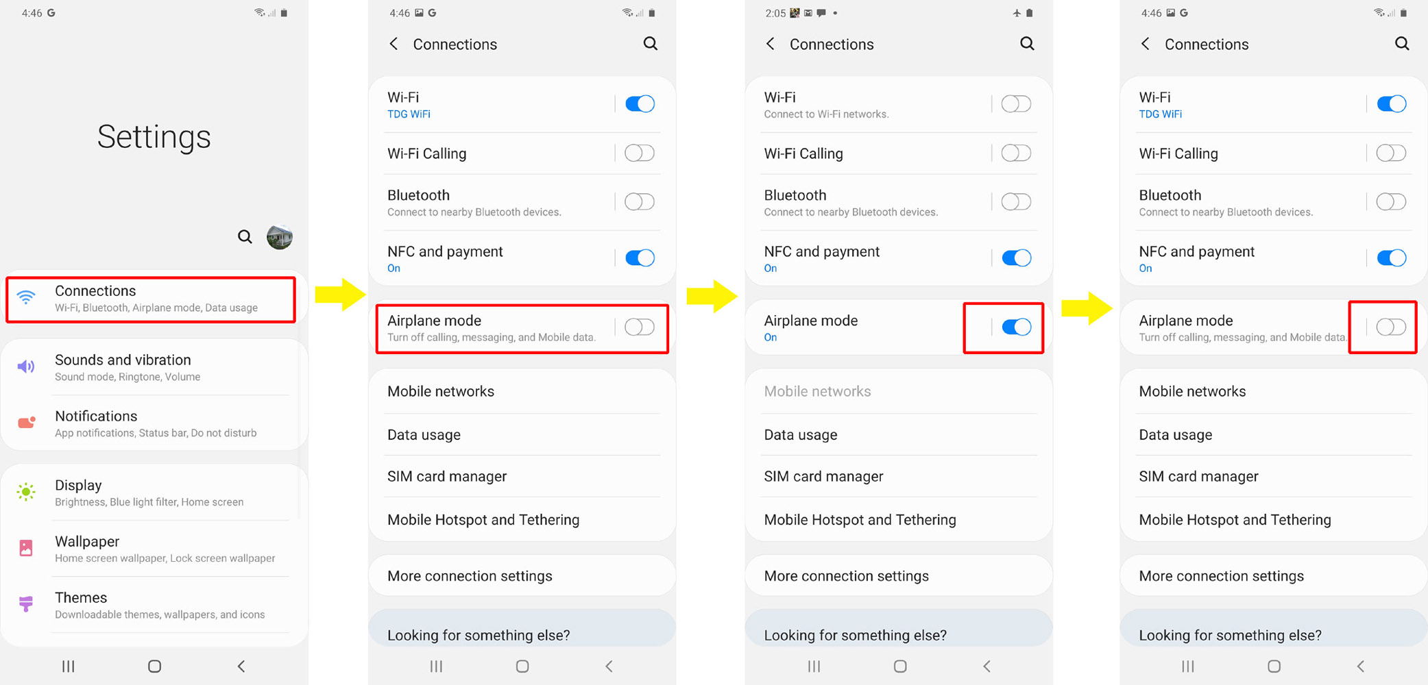 galaxy s20 cannot send text sms messages - airplane mode trick