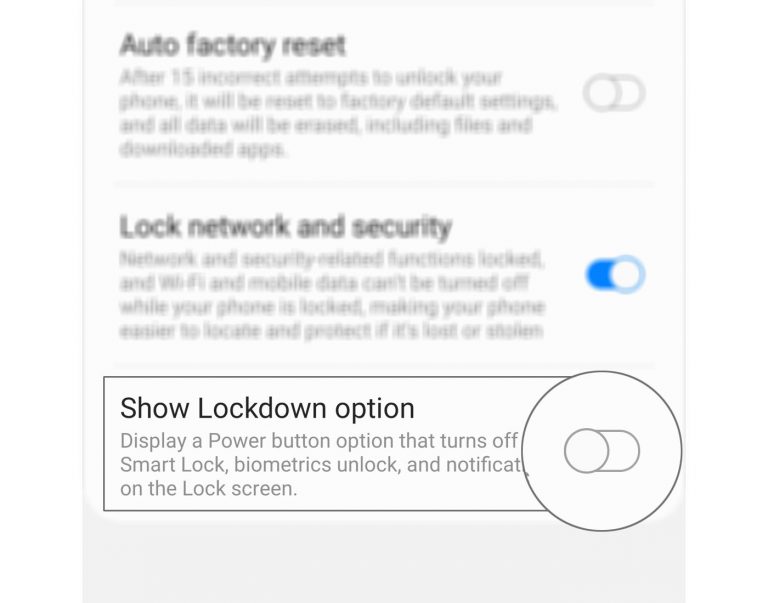 galaxy s20 lockdown mode thumb
