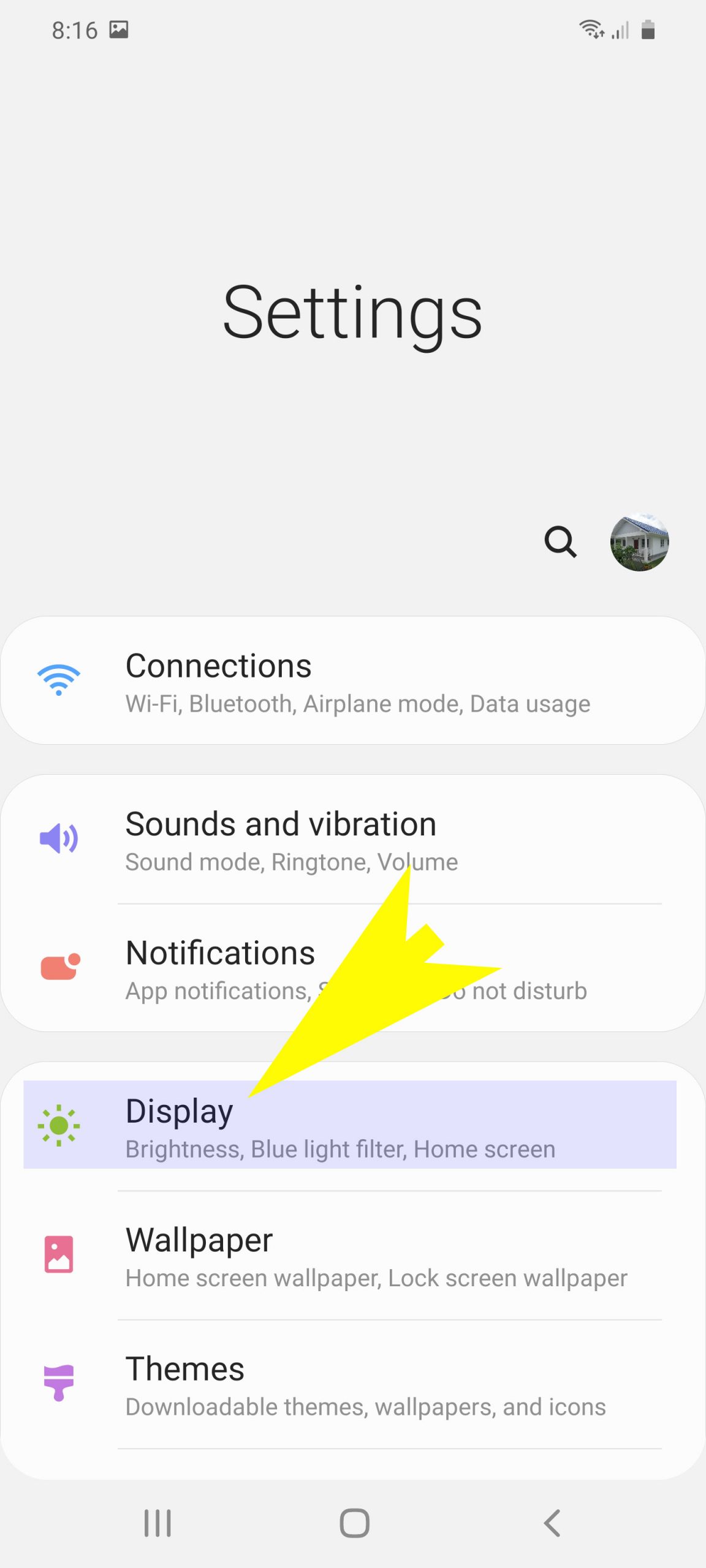 galaxy s20 screen timeout and brightness - display settings