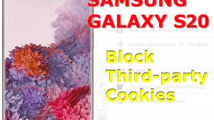 het Blokkeren van Third-Party Cookies samsung S20 (Chrome browser)