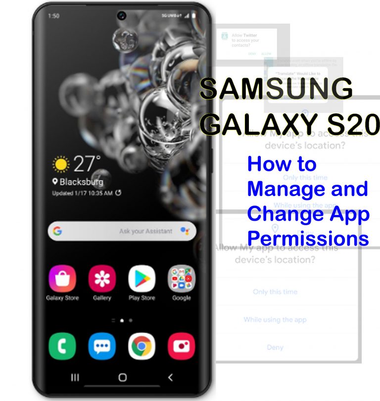 How to Manage and Change Galaxy S20 App Permissions