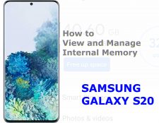 how to view and manage galaxy s20 internal memory