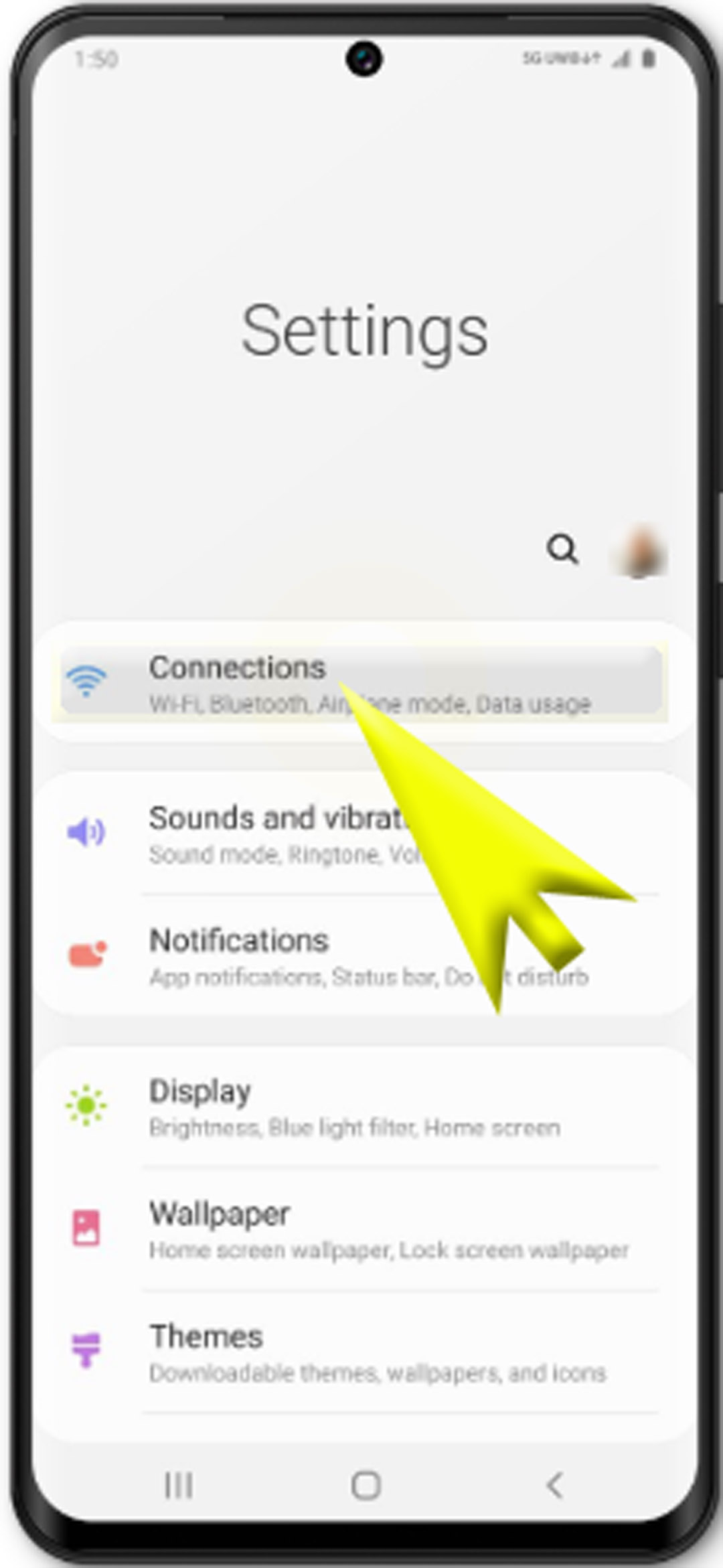 set up galaxy s20 mobile hotspot - connections settings