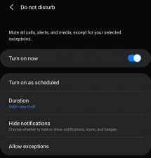 How to enable Do not disturb on Android 10 device.