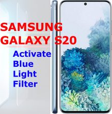 activate galaxy s20 blue light filter