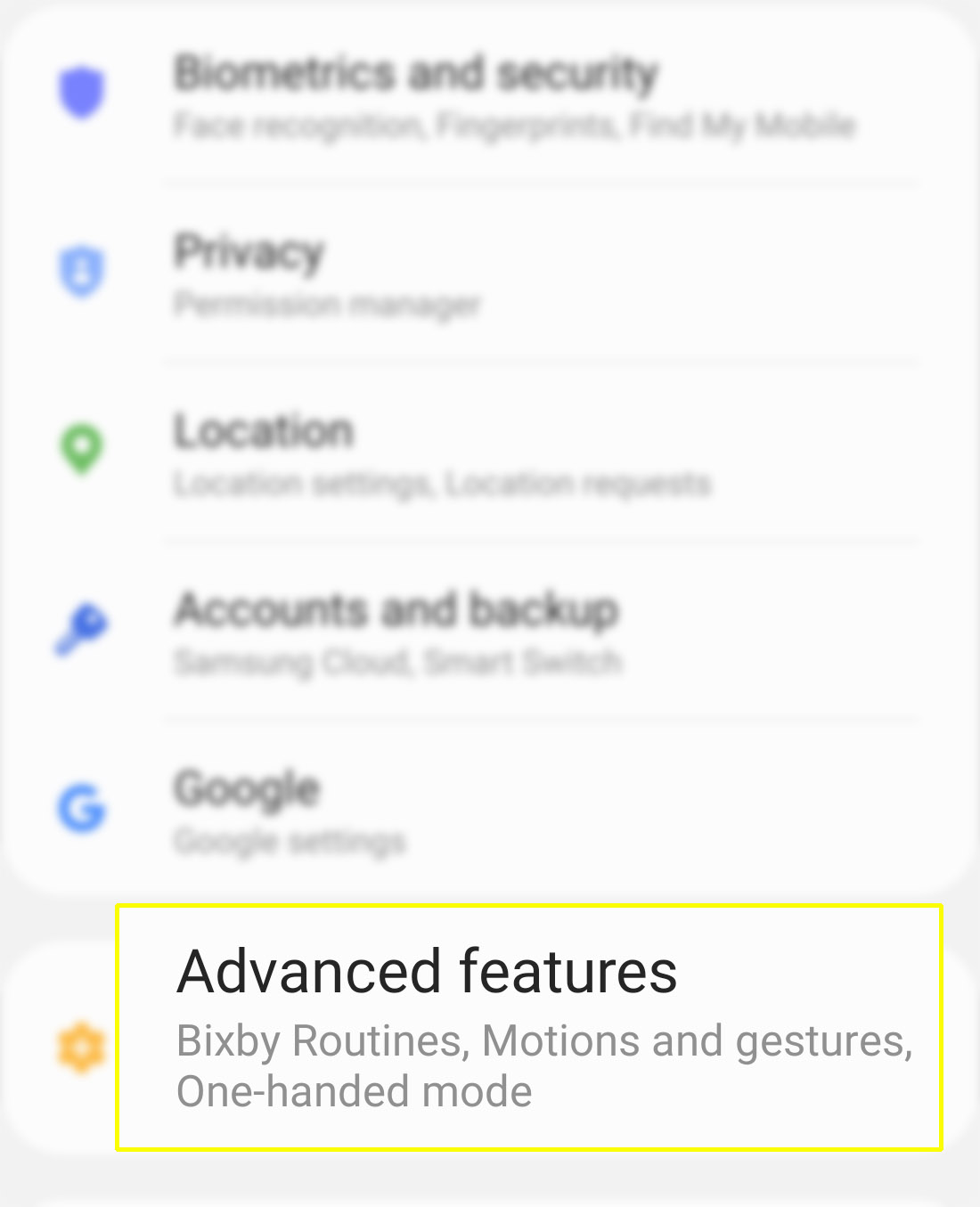 activate galaxy s20 one-handed mode - advanced features