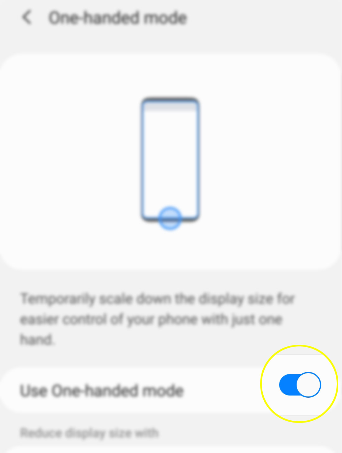 activate galaxy s20 one-handed mode - enable feature