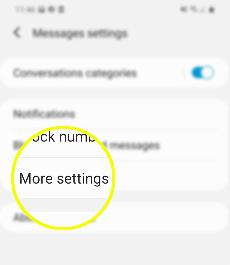 automatically delete old messages galaxy s20 - more