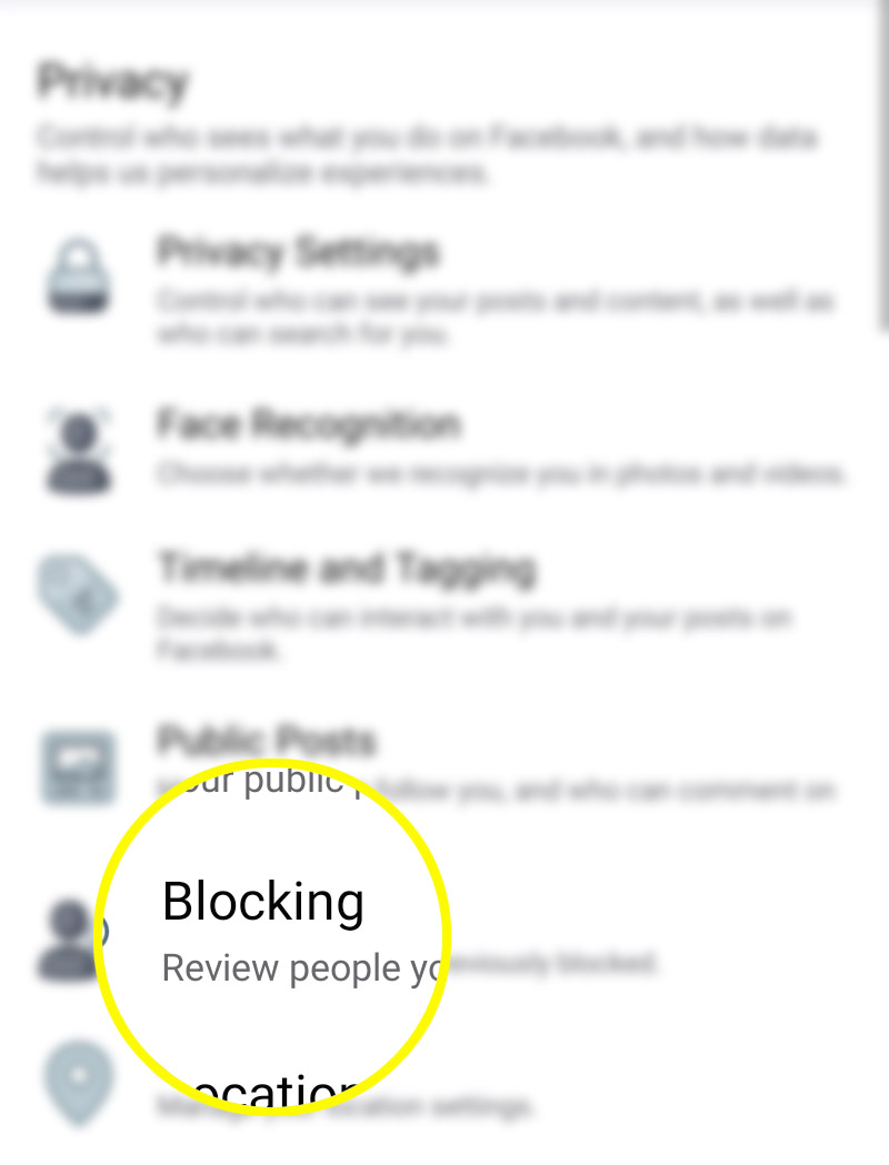 block users messages apps ap invites on galaxy s20 facebook - blocking