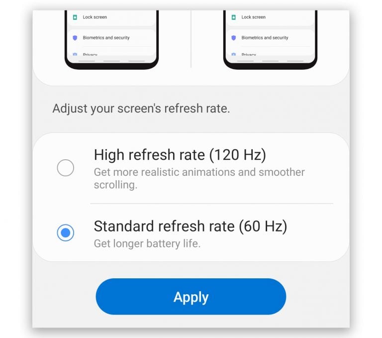 How To Change Galaxy S20 Refresh Rate For Better Motion Smoothness