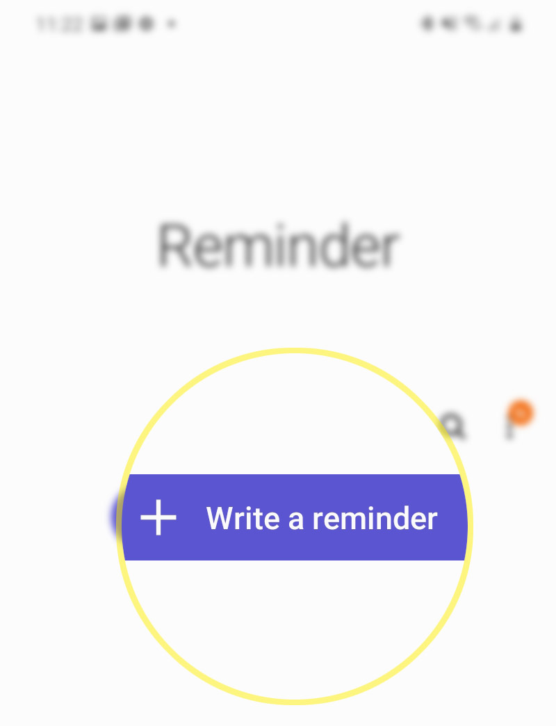 create a reminder with galaxy s20 calendar - write reminder