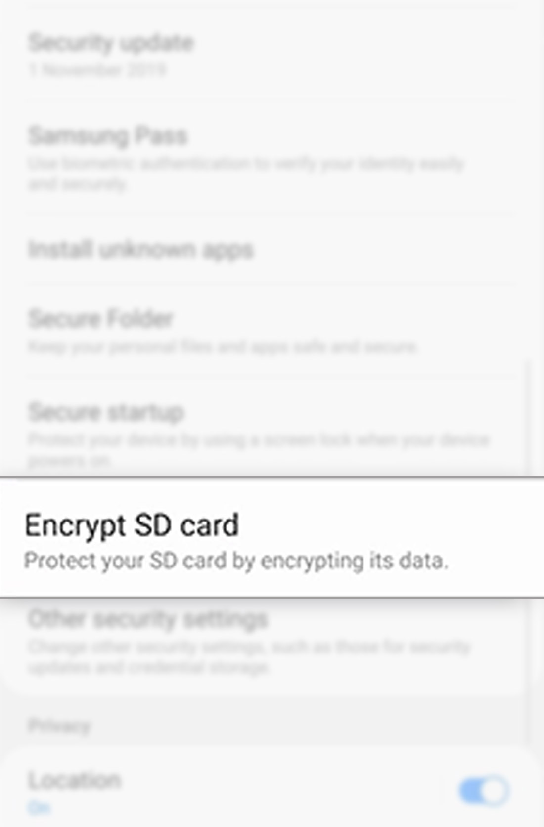 encrypt-decrypt sd card on galaxy s20 - encrypt
