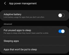 How to put an app to sleep on Samsung.