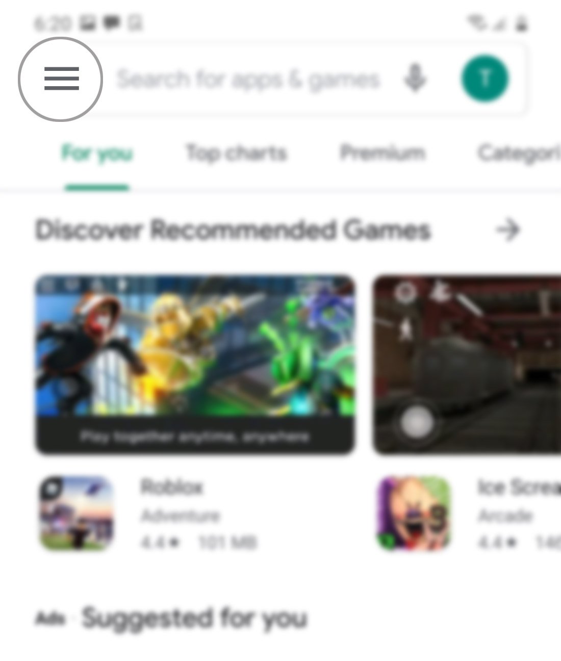 get app update notifications on galaxy s20 play store - navigation icon