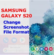 how to change galaxy s20 screenshot file format