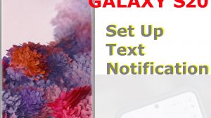 How to set up text notification on Galaxy S20