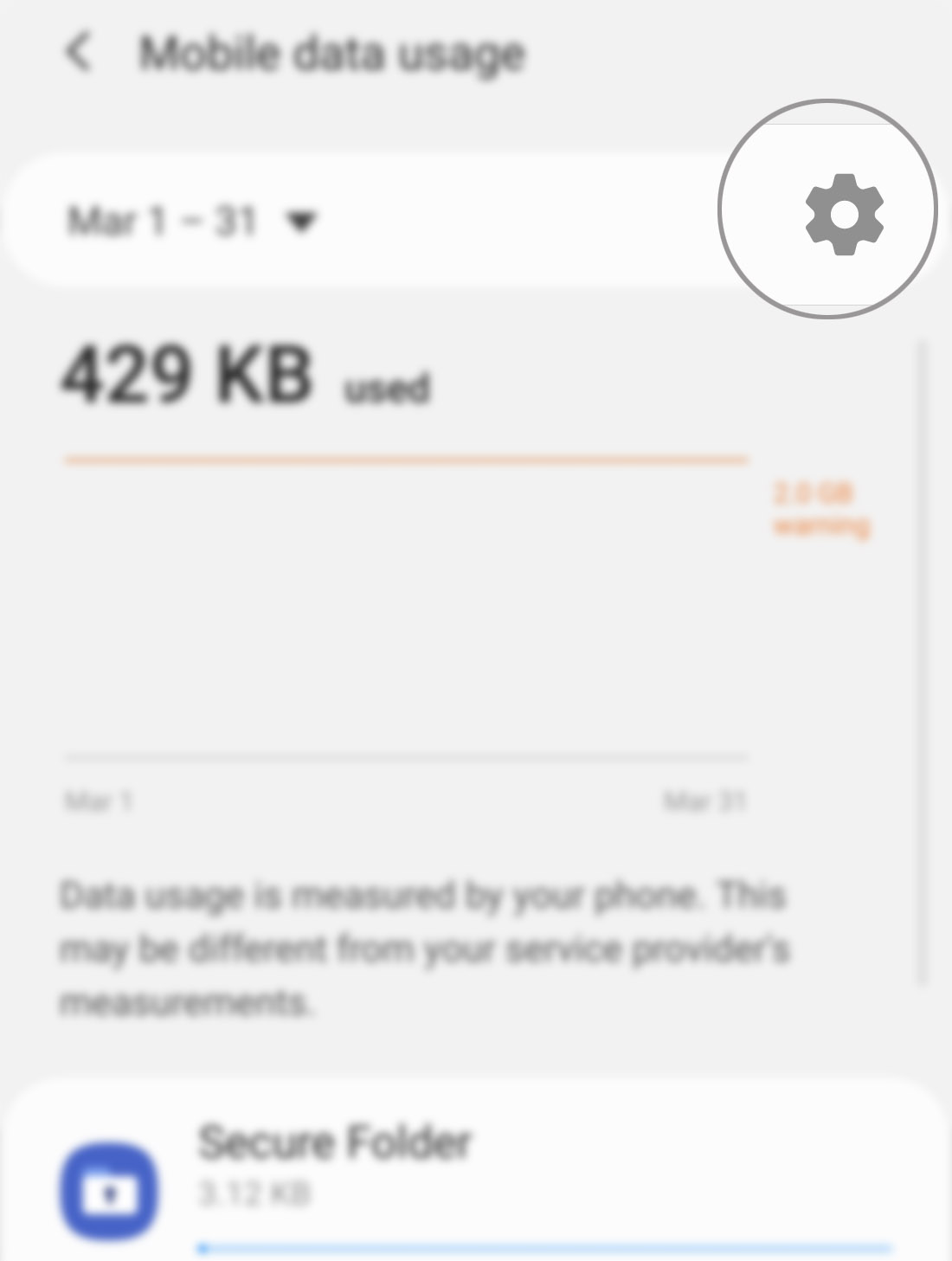 manage data usage galaxy s20 - mobile data usage settings