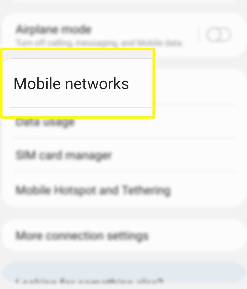 reset access point names apn settings galaxy s20 - mobile networks